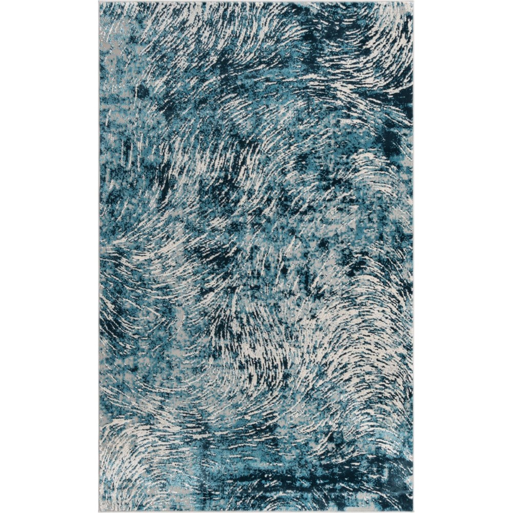 Rug Unique Loom Oasis Blue Rectangular 5' 0 x 8' 0 Rug Unique Loom Oasis Blue Rectangular 5' 0 x 8' 0