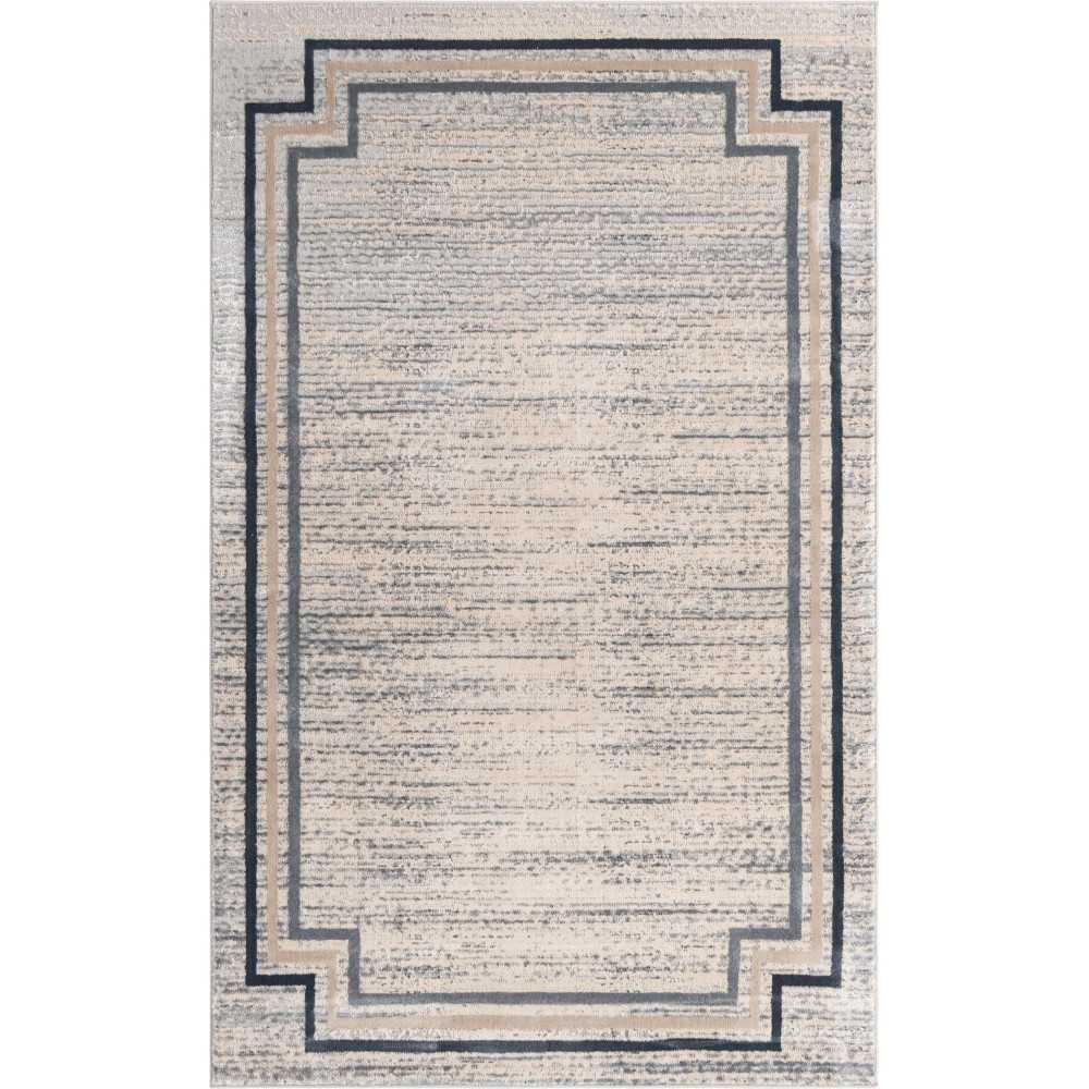 Rug Unique Loom Oasis Gray Rectangular 5' 0 x 8' 0