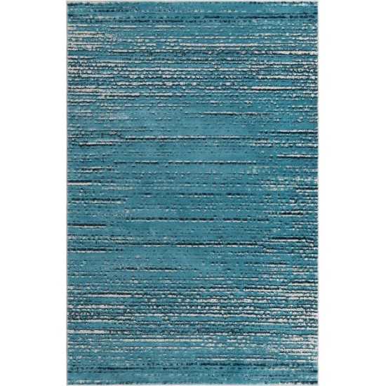 Rug Unique Loom Oasis Blue Rectangular 6' 0 x 9' 0