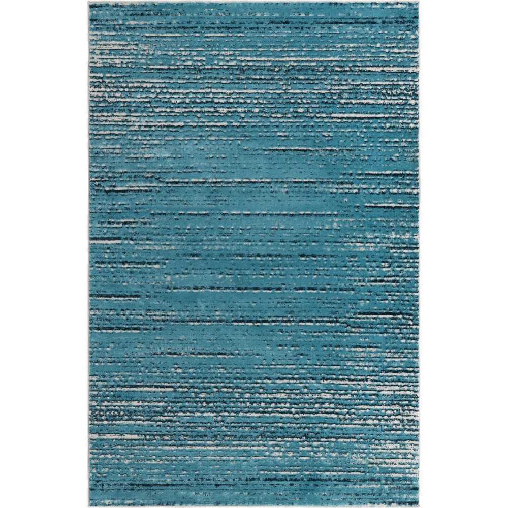 Rug Unique Loom Oasis Blue Rectangular 6' 0 x 9' 0