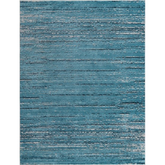 Rug Unique Loom Oasis Blue Rectangular 8' 0 x 10' 0