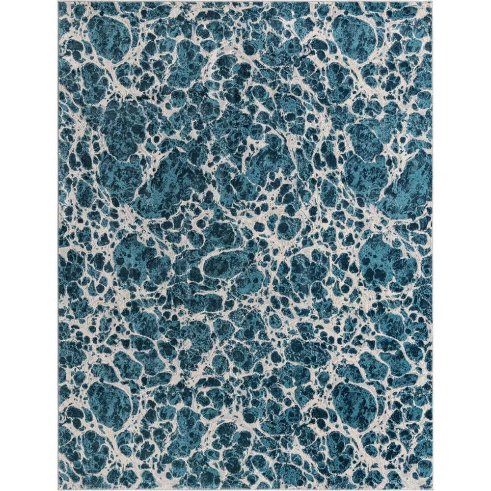 Rug Unique Loom Oasis Blue Rectangular 8' 0 x 10' 0