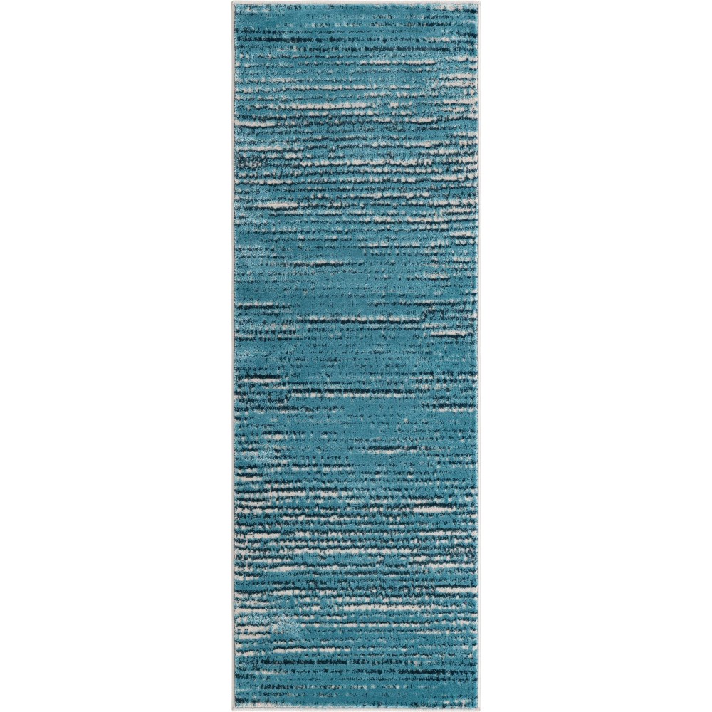 Rug Unique Loom Oasis Blue Runner 2' 0 x 6' 0