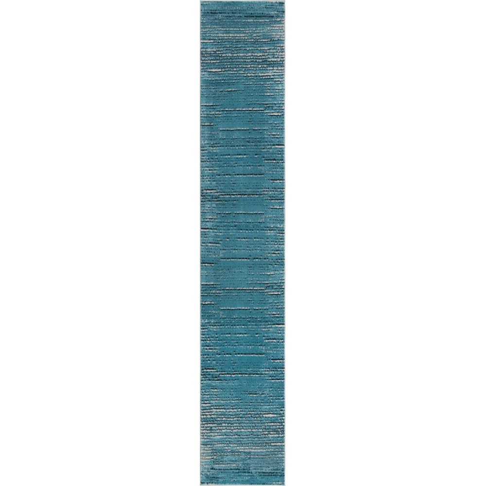 Rug Unique Loom Oasis Blue Runner 2' 0 x 12' 0 Rug Unique Loom Oasis Blue Runner 2' 0 x 12' 0