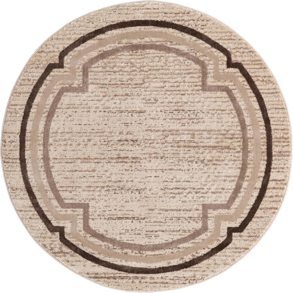 Rug Unique Loom Oasis Brown Round 4' 0 x 4' 0 Rug Unique Loom Oasis Brown Round 4' 0 x 4' 0
