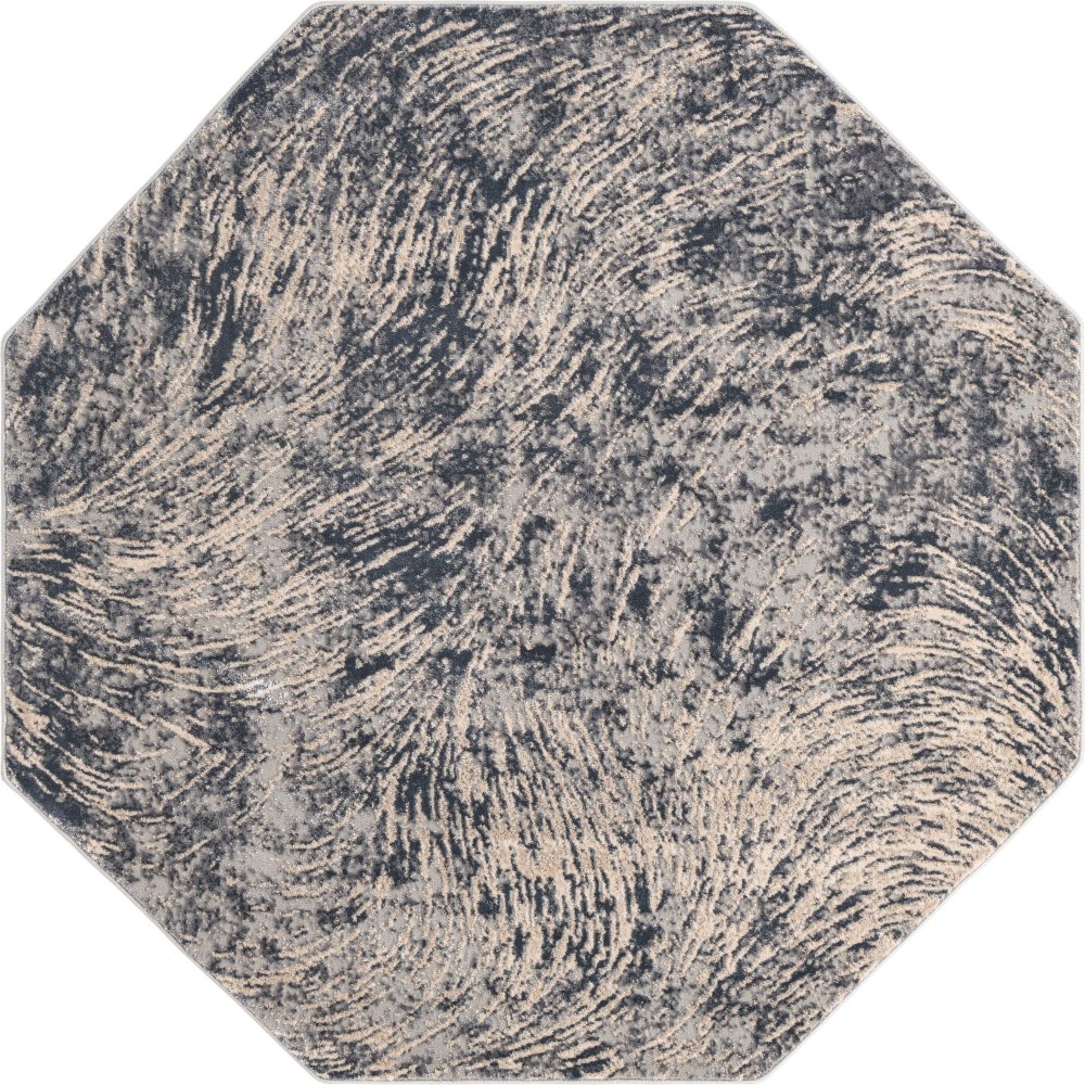 Rug Unique Loom Oasis Gray Octagon 6' 0 x 6' 0 Rug Unique Loom Oasis Gray Octagon 6' 0 x 6' 0