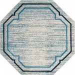 Rug Unique Loom Oasis Blue Octagon 6' 0 x 6' 0