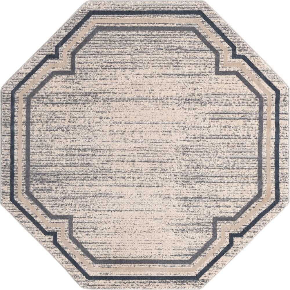 Rug Unique Loom Oasis Gray Octagon 6' 0 x 6' 0 Rug Unique Loom Oasis Gray Octagon 6' 0 x 6' 0