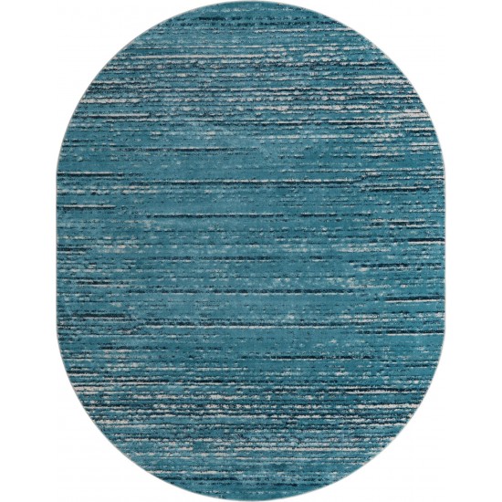 Rug Unique Loom Oasis Blue Oval 8' 0 x 10' 0