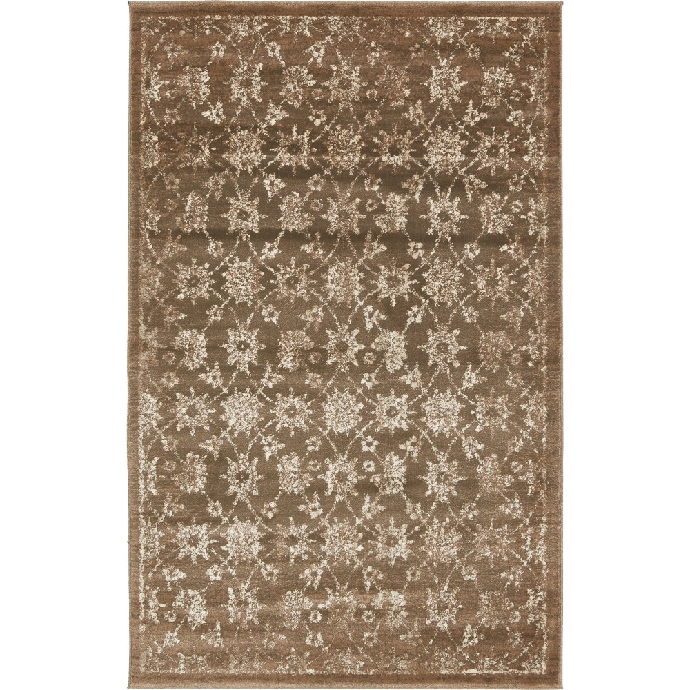 Rug Unique Loom Oslo Light Brown Rectangular 5' 0 x 8' 0