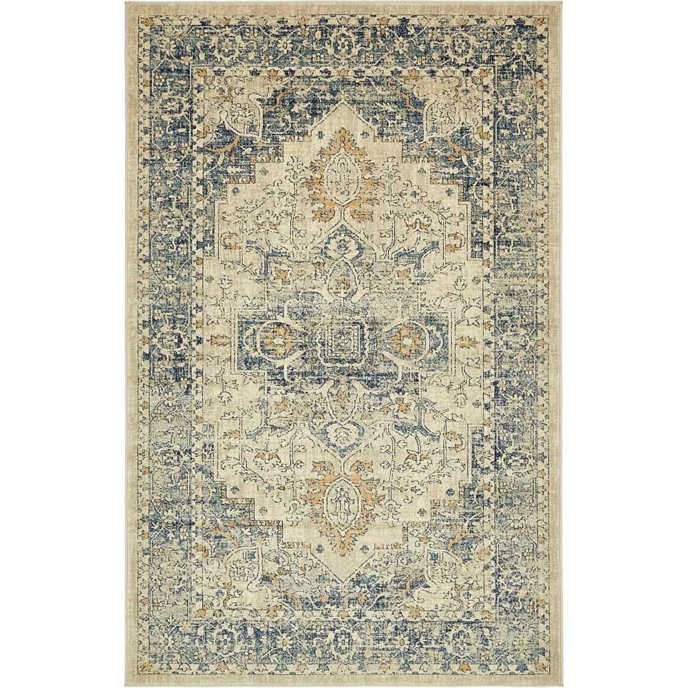 Rug Unique Loom Oslo Beige Rectangular 5' 0 x 8' 0