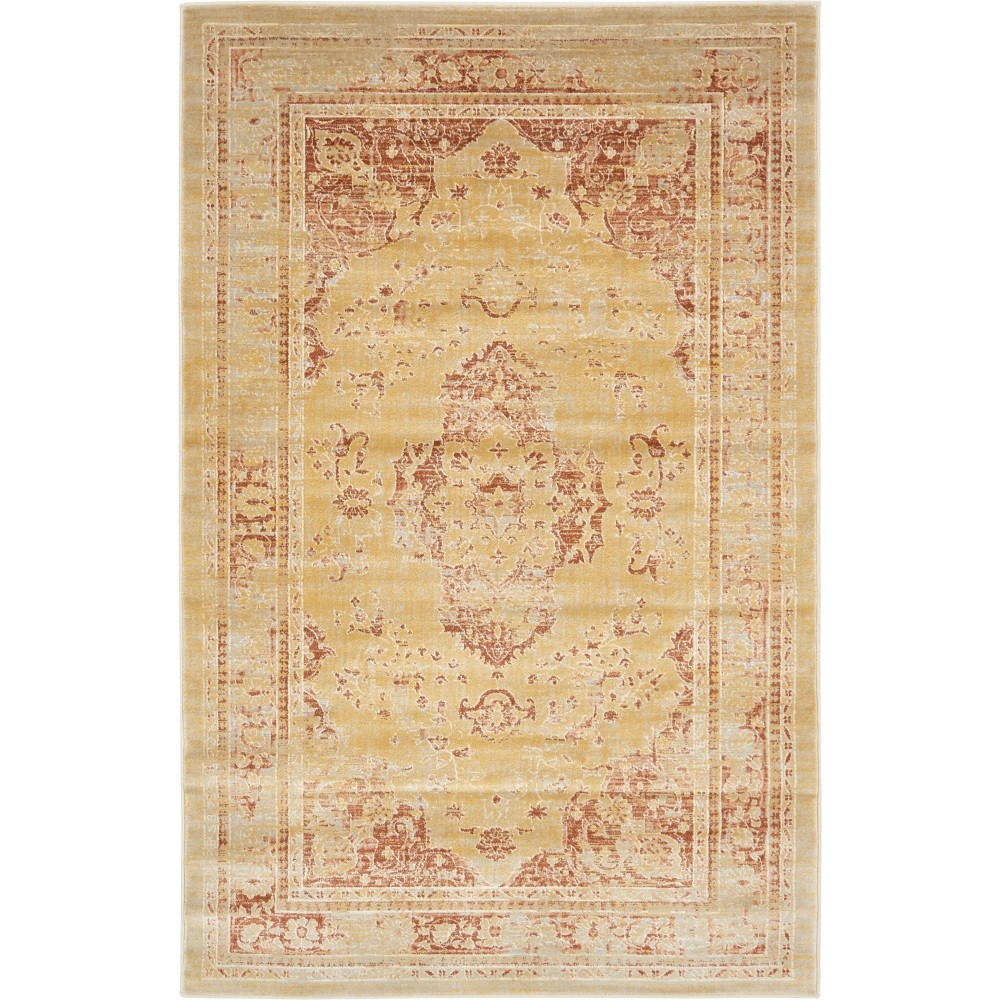 Rug Unique Loom Oslo Cream Rectangular 5' 0 x 8' 0