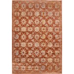 Rug Unique Loom Oslo Brick Red Rectangular 6' 0 x 9' 0