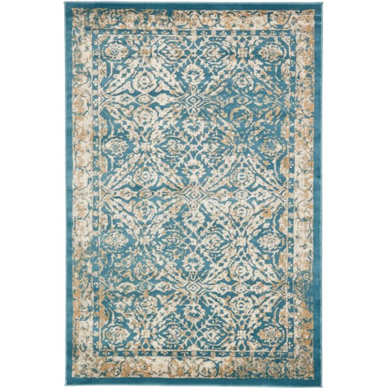 Rug Unique Loom Oslo Teal Rectangular 6' 0 x 9' 0