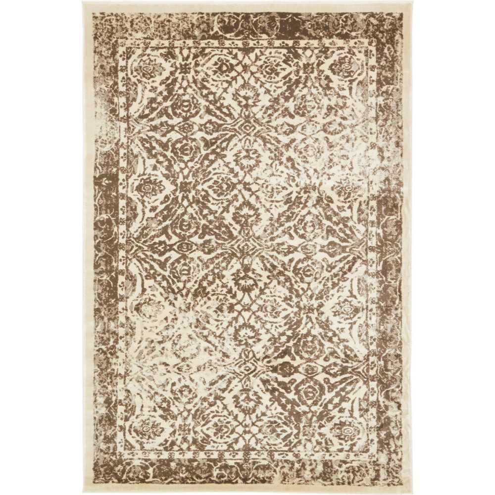 Rug Unique Loom Oslo Cream Rectangular 6' 0 x 9' 0