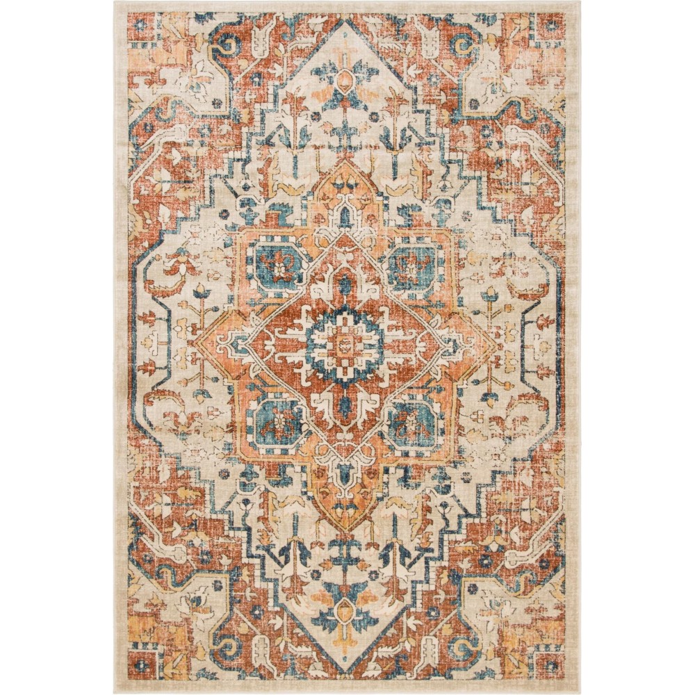 Rug Unique Loom Oslo Beige Rectangular 6' 0 x 9' 0