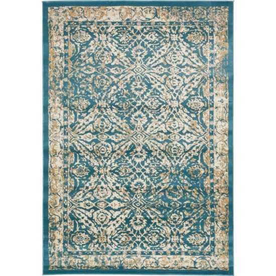 Rug Unique Loom Oslo Teal Rectangular 7' 0 x 10' 0