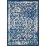 Rug Unique Loom Oslo Navy Blue Rectangular 7' 0 x 10' 0