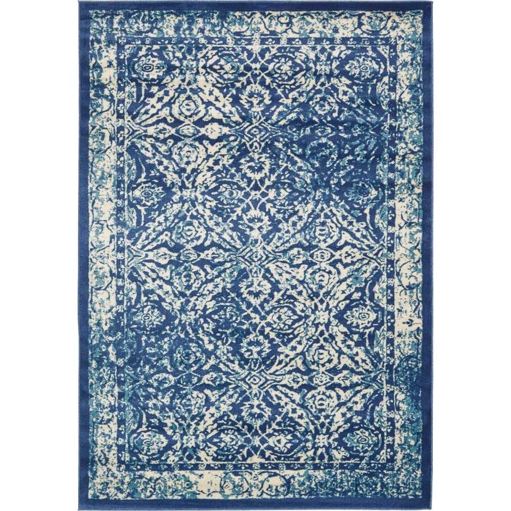 Rug Unique Loom Oslo Navy Blue Rectangular 7' 0 x 10' 0 Rug Unique Loom Oslo Navy Blue Rectangular 7' 0 x 10' 0