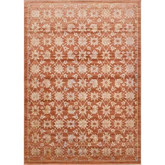 Rug Unique Loom Oslo Brick Red Rectangular 8' 0 x 11' 4