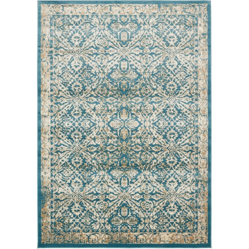Rug Unique Loom Oslo Teal Rectangular 8' 0 x 11' 4 Rug Unique Loom Oslo Teal Rectangular 8' 0 x 11' 4