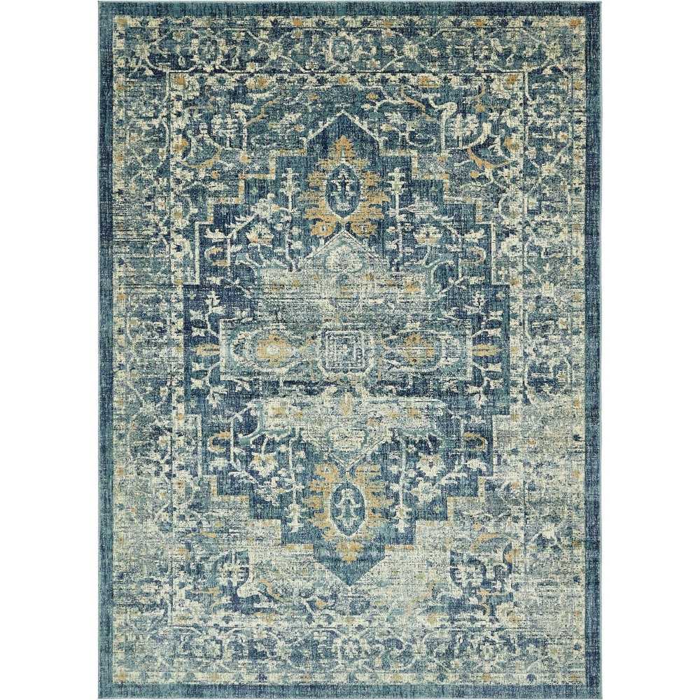 Rug Unique Loom Oslo Navy Blue Rectangular 8' 0 x 11' 4