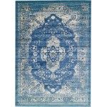 Rug Unique Loom Oslo Navy Blue Rectangular 8' 0 x 11' 4
