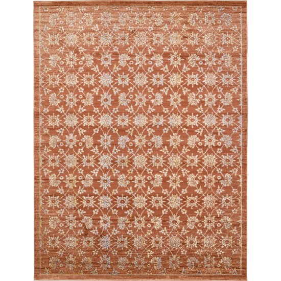 Rug Unique Loom Oslo Brick Red Rectangular 10' 0 x 13' 0