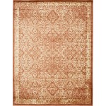 Rug Unique Loom Oslo Brick Red Rectangular 10' 0 x 13' 0