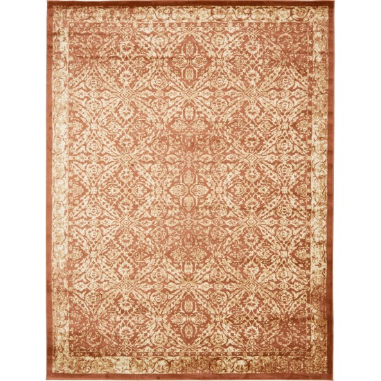 Rug Unique Loom Oslo Brick Red Rectangular 10' 0 x 13' 0