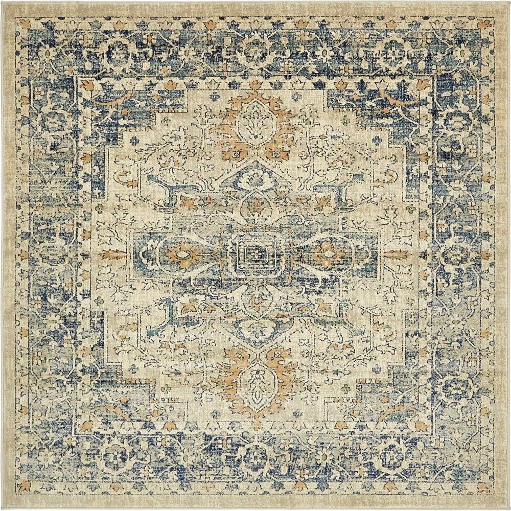 Rug Unique Loom Oslo Beige Square 6' 0 x 6' 0