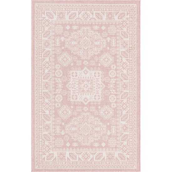 Rug Unique Loom Outdoor Aztec Pink Rectangular 3' 3 x 5' 3