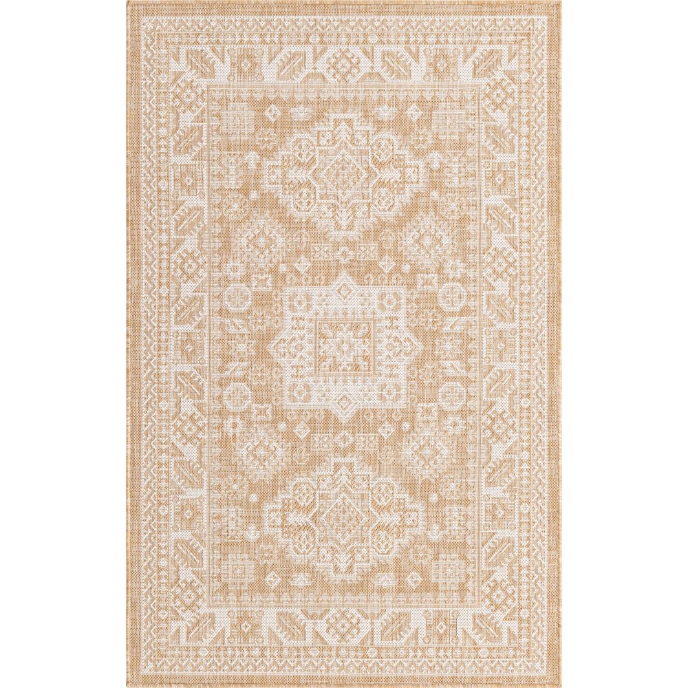 Rug Unique Loom Outdoor Aztec Natural Rectangular 3' 3 x 5' 3