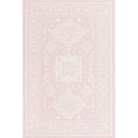 Rug Unique Loom Outdoor Aztec Pink Rectangular 5' 3 x 7' 10