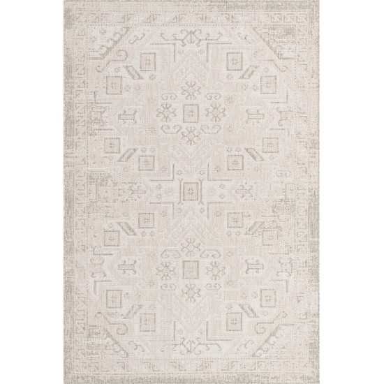 Rug Unique Loom Outdoor Aztec Light Gray Rectangular 6' 0 x 9' 0