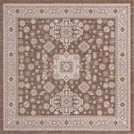 Rug Unique Loom Outdoor Aztec Brown Square 10' 0 x 10' 0