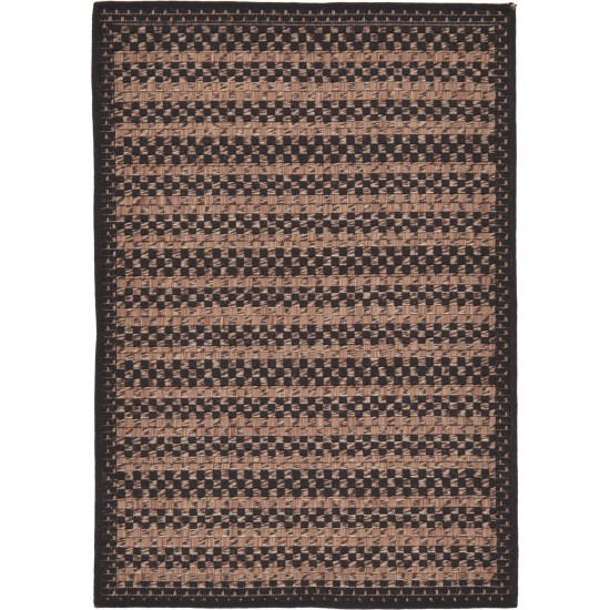 Rug Unique Loom Outdoor Border Black Rectangular 2' 2 x 3' 0