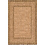 Rug Unique Loom Outdoor Border Light Brown Rectangular 2' 2 x 3' 0