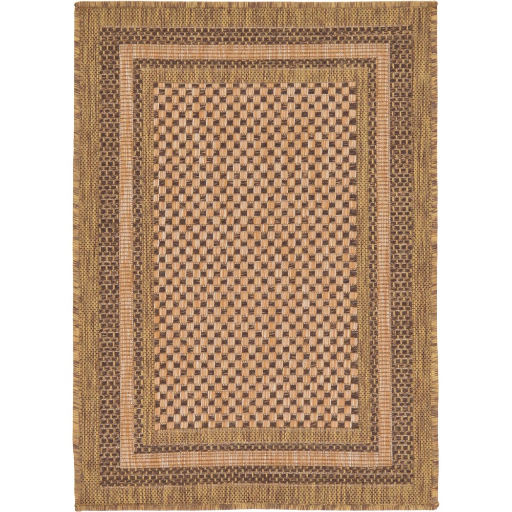 Rug Unique Loom Outdoor Border Brown Rectangular 2' 2 x 3' 0 Rug Unique Loom Outdoor Border Brown Rectangular 2' 2 x 3' 0
