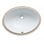 Fauceture Courtyard Oval Undermount Bathroom Sink, White