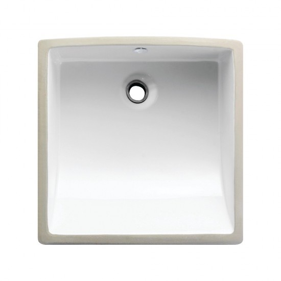 Fauceture Cove Undermount Bathroom Sink, White