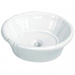 Fauceture Vintage Vitreous China Single Bowl Vessel Sink, White