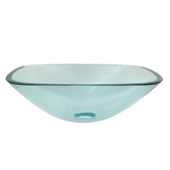Fauceture 1/2" Round Tempered Glass Vessel Sink, Clear