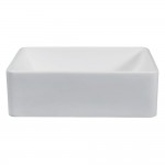 Fauceture Solid Surface Matte Stone Single-Bowl Bathroom Sink, Matte White