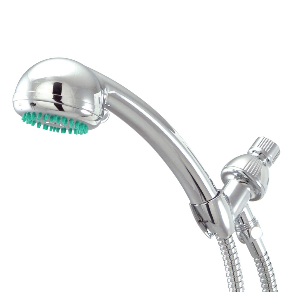 Kingston Brass 3 Setting Hand Held Shower with metal hose, Polished Chrome