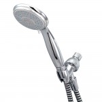 Kingston Brass 4 Function Hand Shower with Euro Tempered Hose and Arm Bracket, Polished Chrome