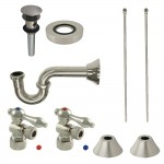 Kingston Brass Traditional Plumbing Sink Trim Kit with P-Trap and Drain, Brushed Nickel