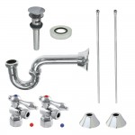 Kingston Brass Traditional Plumbing Sink Trim Kit with P-Trap and Drain, Polished Chrome