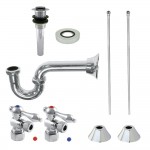 Kingston Brass Traditional Plumbing Sink Trim Kit with P-Trap and Drain, Polished Chrome