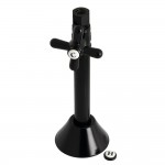 Kingston Brass 1/2" Sweat, 3/8" O.D. Comp Straight Shut-off Valve with 5" Extension, Matte Black